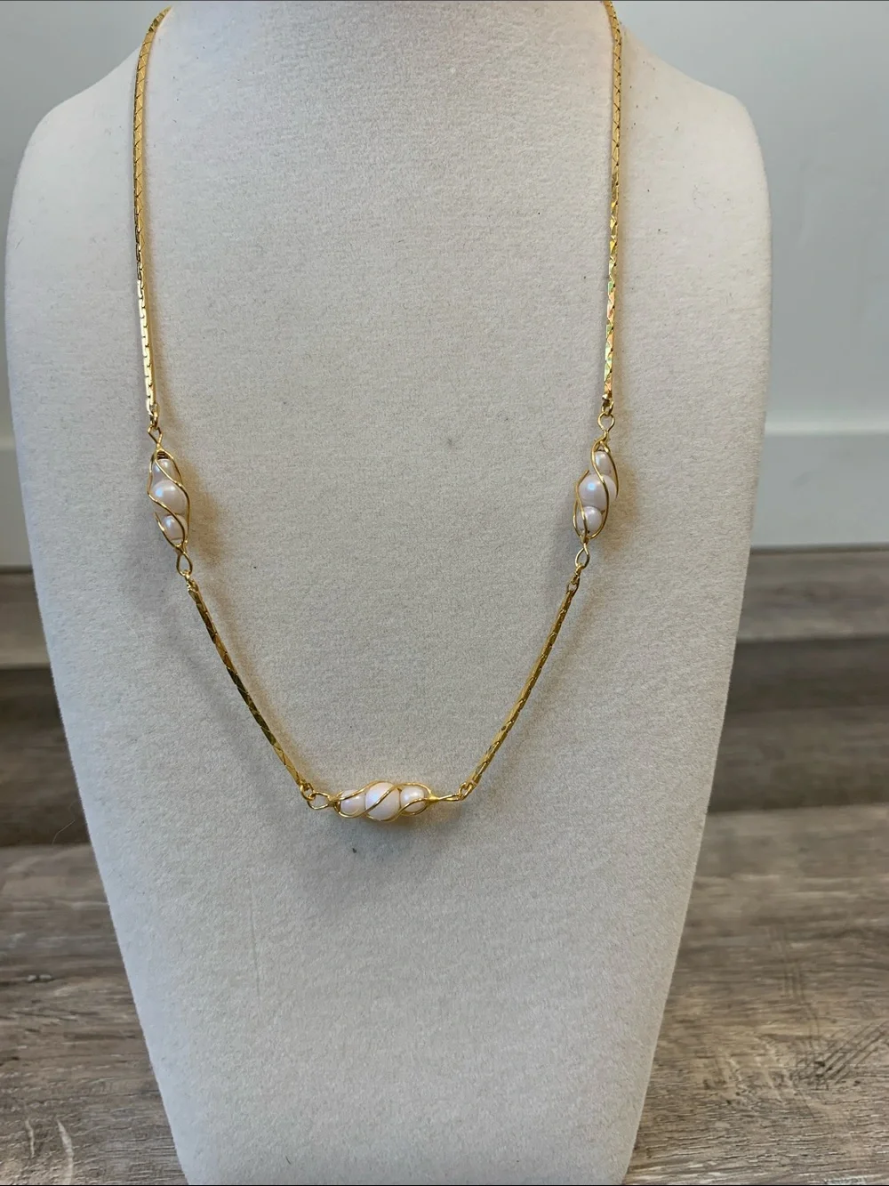 Gold-Tone Pearl Station Long Necklace - Women Jewelry
